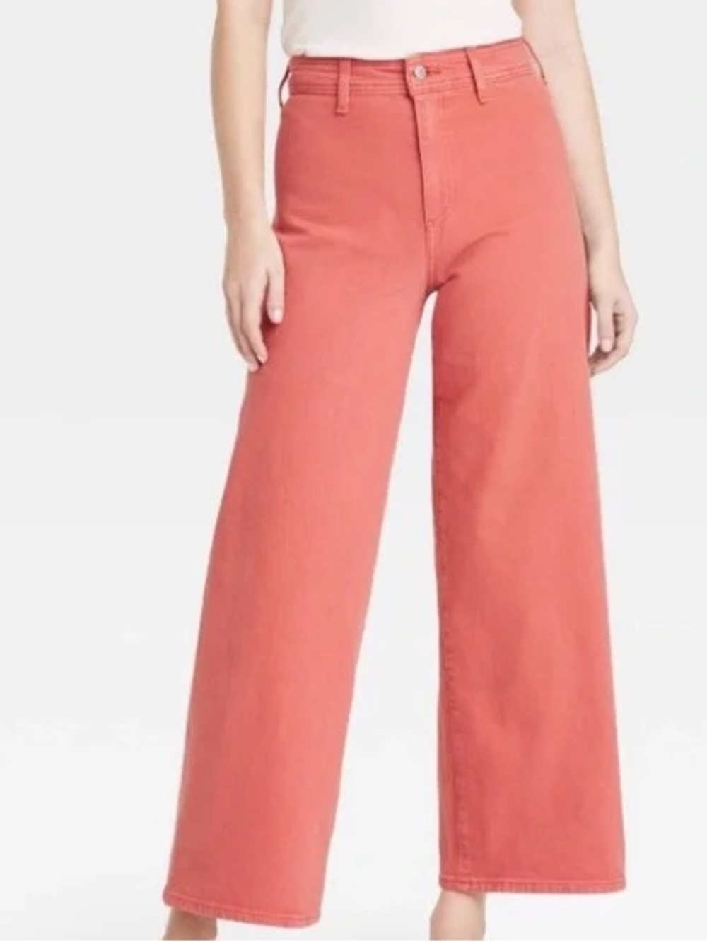 Universal Thread Sailor Wide Leg High Rise Coral Jeans NEW w/ tags - size 2